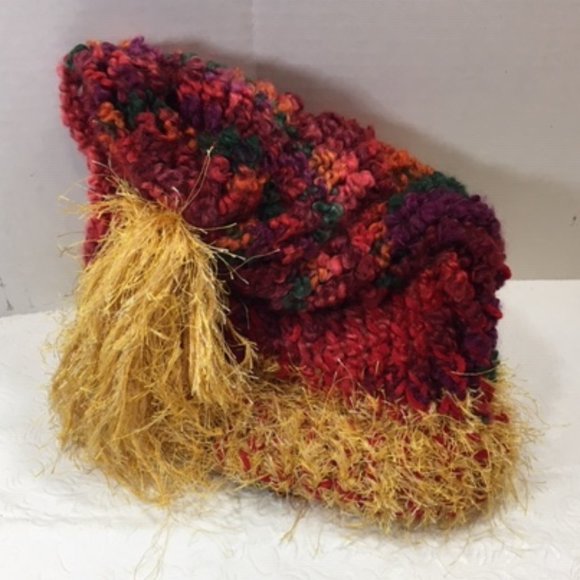 Multi-colored Hand Crocheted Winter Hat - Picture 8 of 9